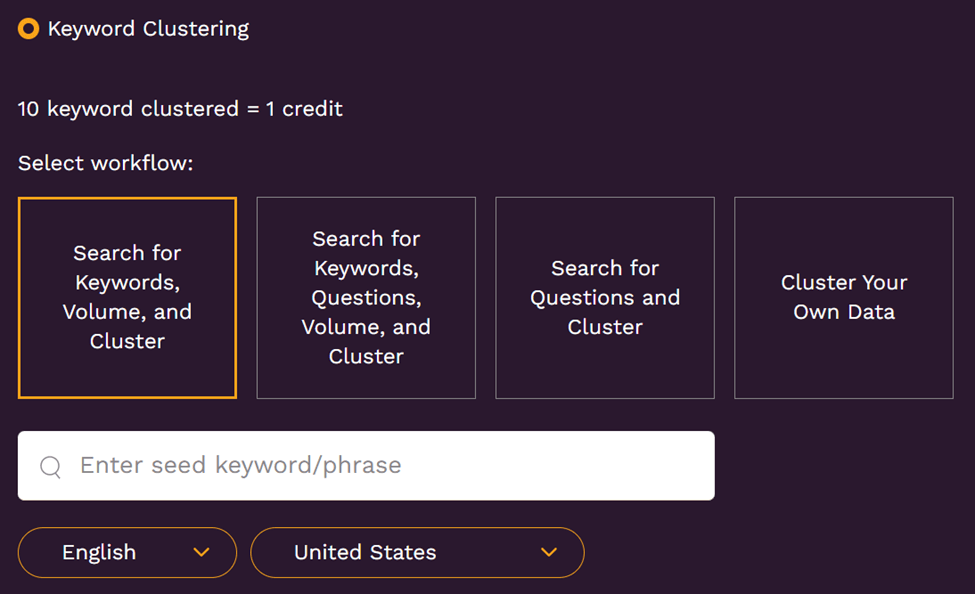 Keyword Clustering Workflows